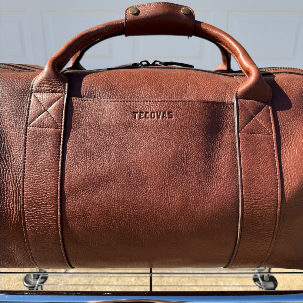 Tecovas Bourbon Leather Duffel Bag
